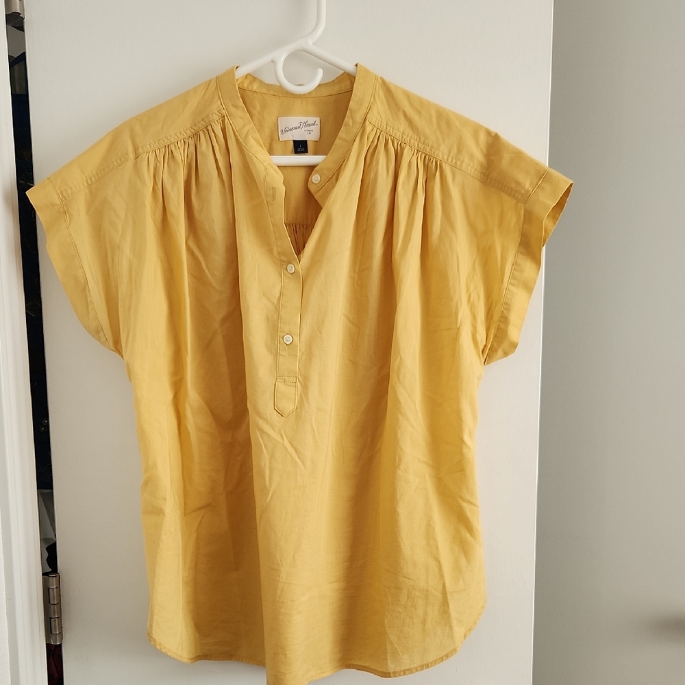 Yellow Button-Up Blouse